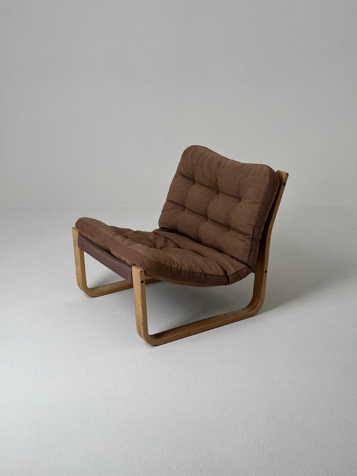 Swedish Swed Form Longue Chair 1970s