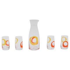 Sweden Boda Nova Set, Carafe and Four Glasses