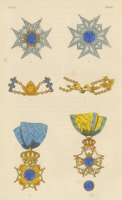 Sweden, Orders of the Seraphim and of the Sword, Plate LXXIX, 1844