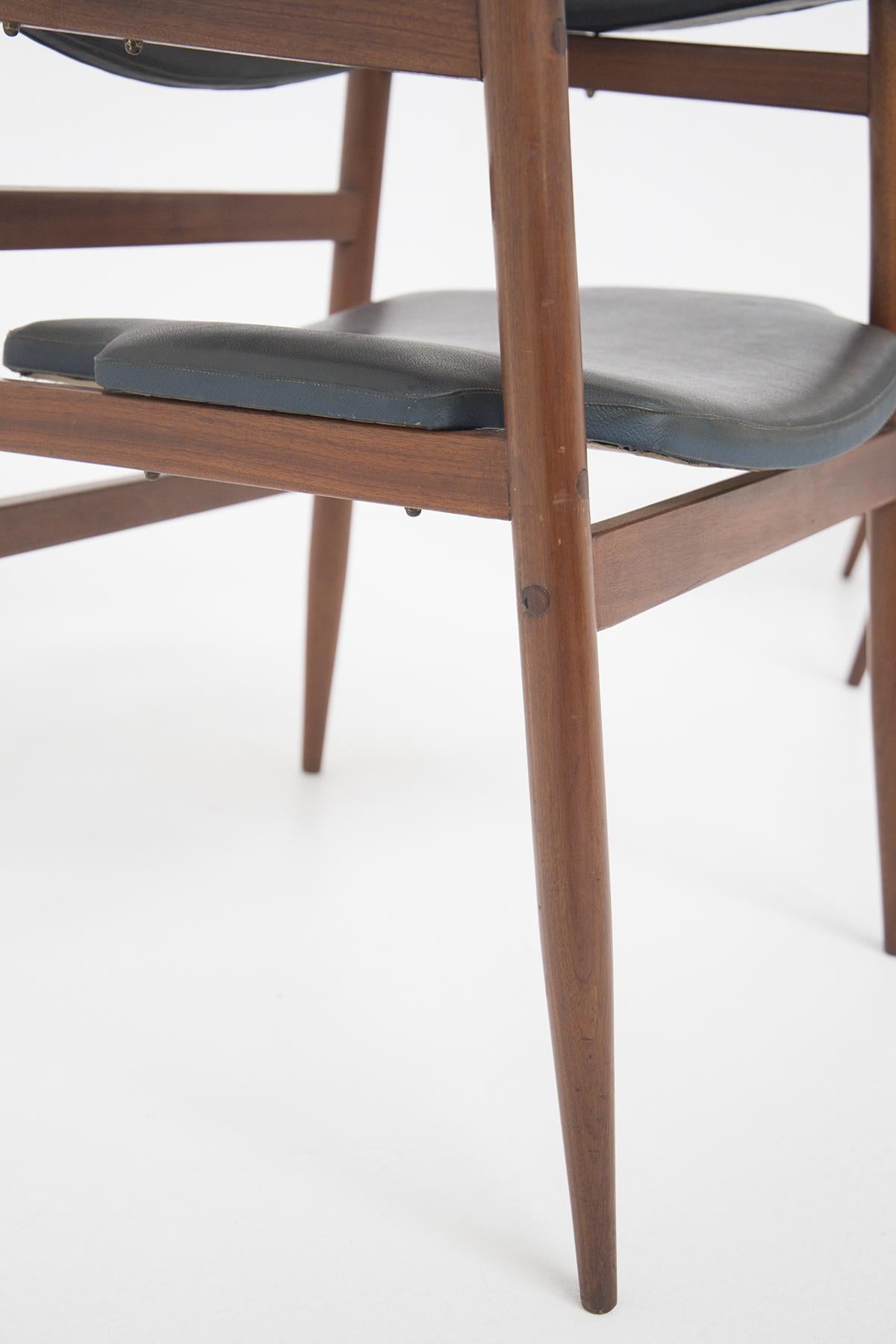 Sweden Vintage Armchair in Wood and Leather att. to Gunnar Asplund 6