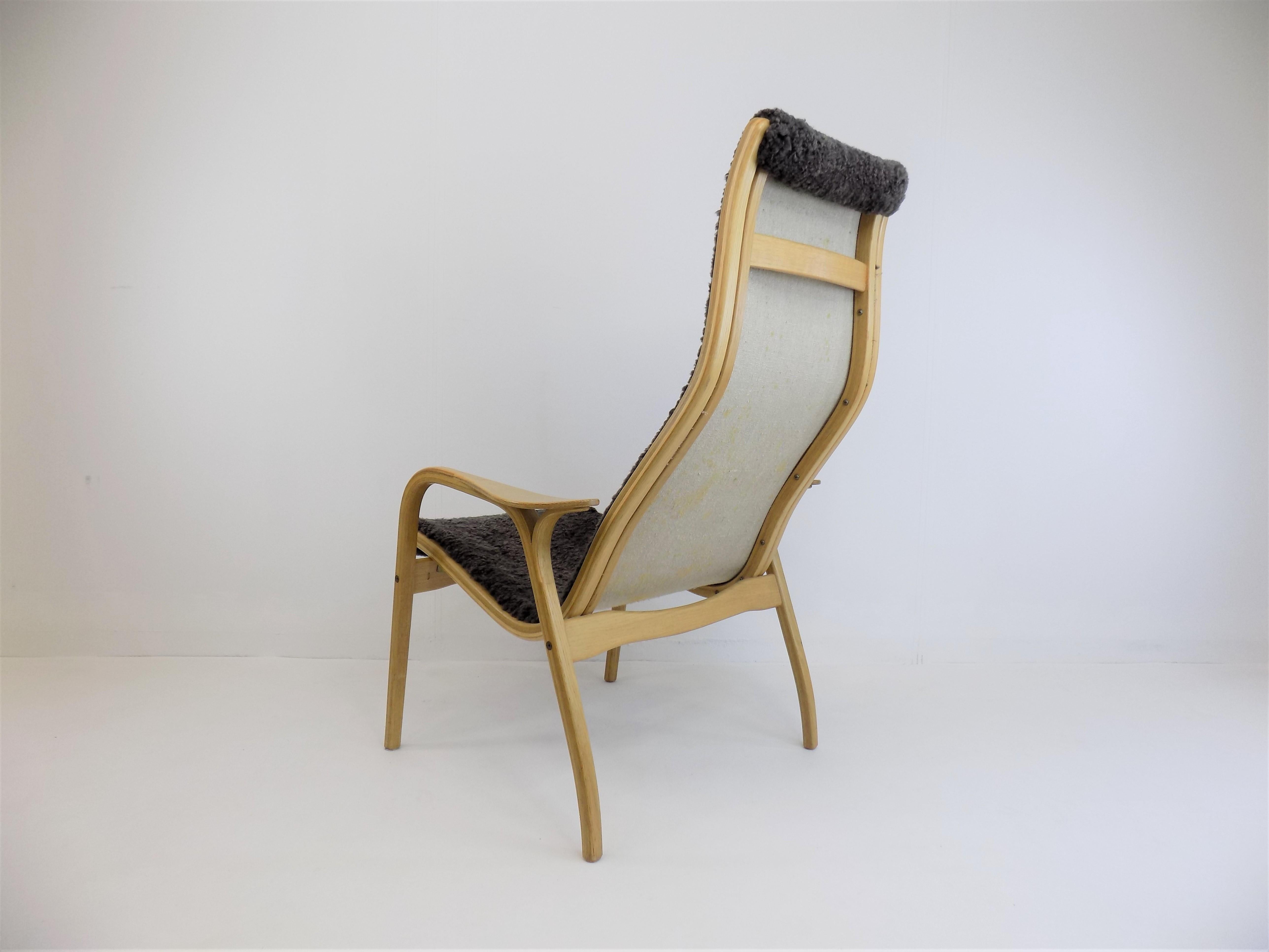 Wood Swedese Lamino lounge chair by Yngve Ekstrom