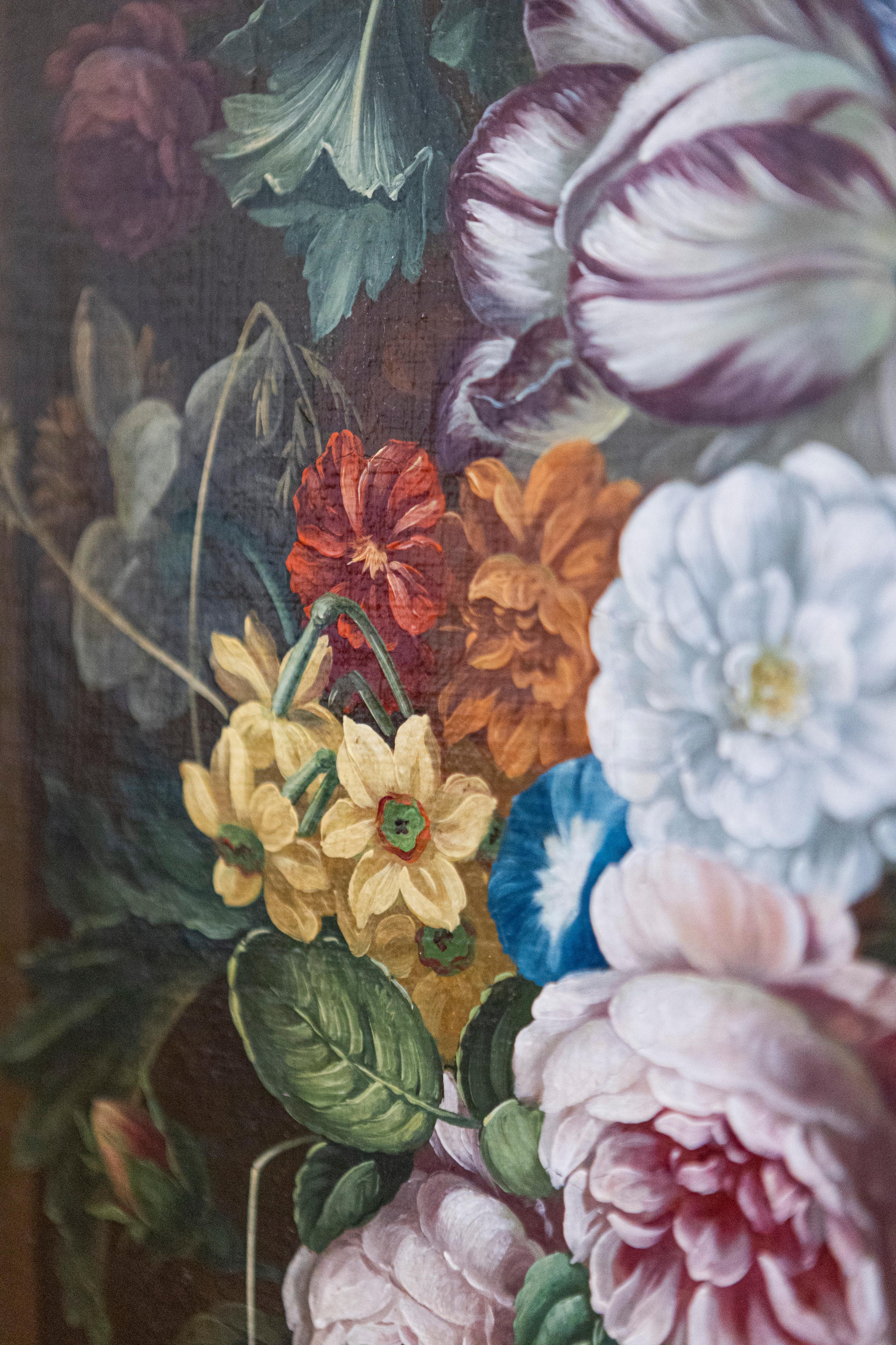Swedish 1780s Floral Painting in the Manner of Paulus Theodorus van Brussel For Sale 4