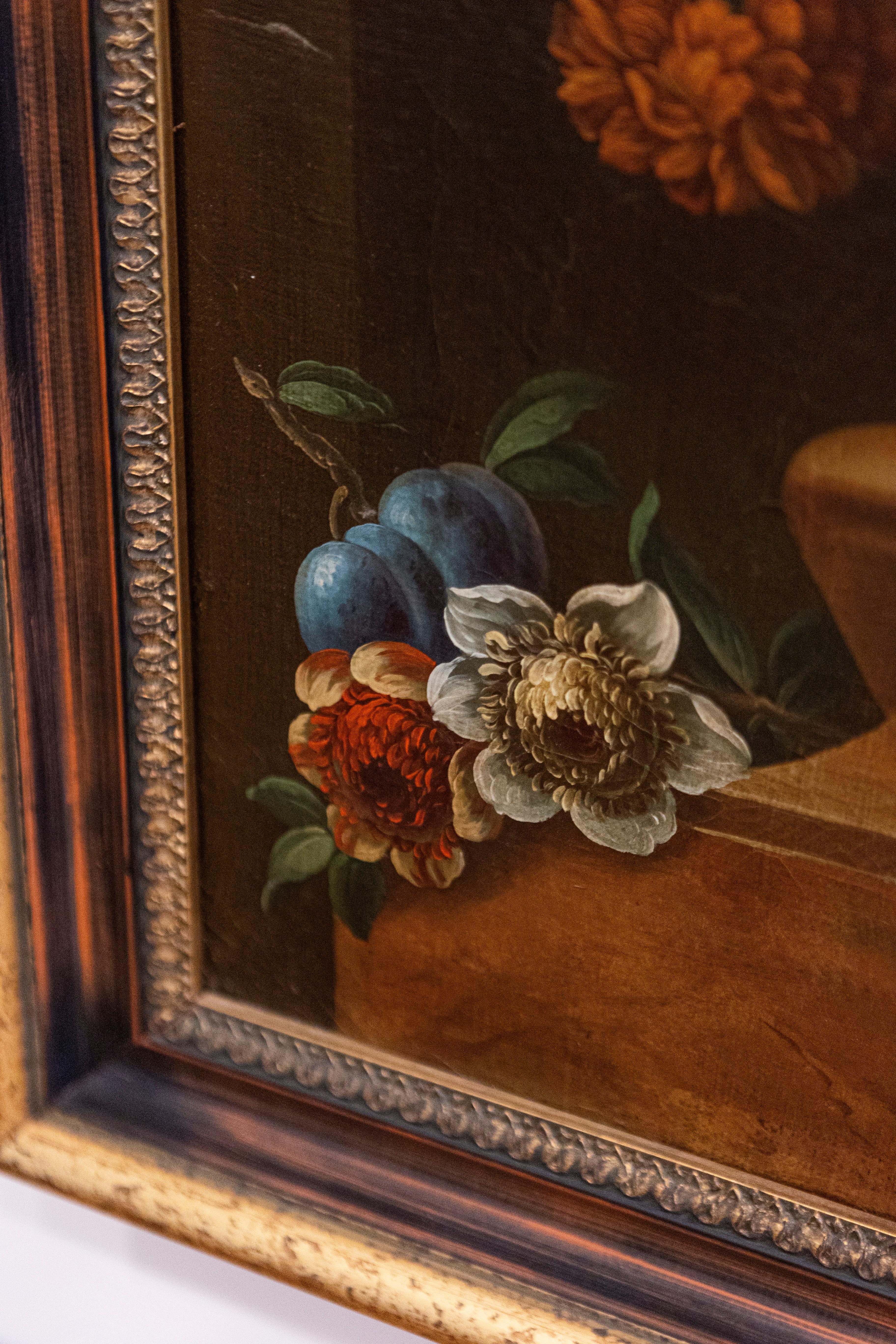 Swedish 1780s Floral Painting in the Manner of Paulus Theodorus van Brussel For Sale 1