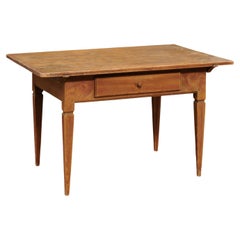Swedish 1790s Gustavian Period Country Table with Single Drawer and Tapered Legs Swedish 1790s Gustavian Period Country Table with Single Drawer and Tapered Legs