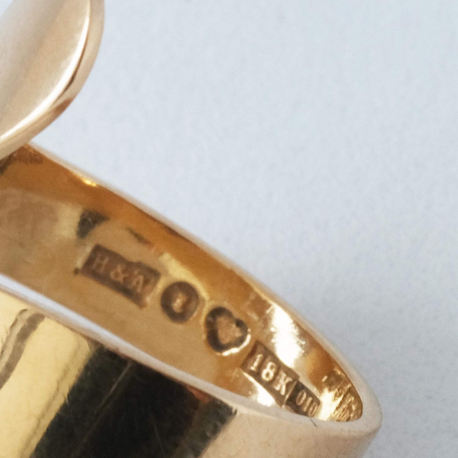 Swedish 18 K Gold Ring Made in 1988 In Good Condition For Sale In Stockholm, SE
