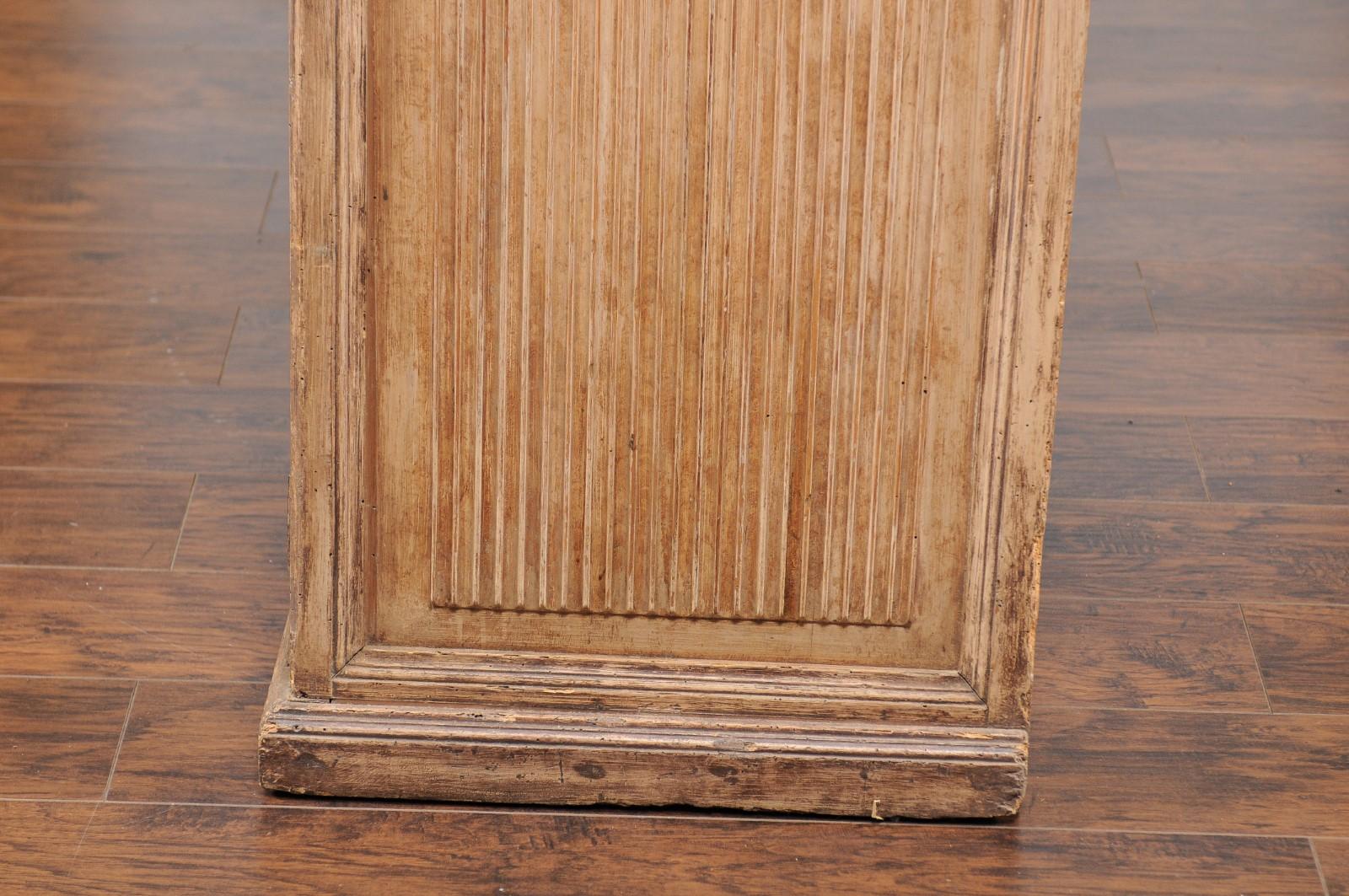 Swedish 1820s Four-Door Pine Enfilade with Fluted Motifs and Hidden Drawers 6