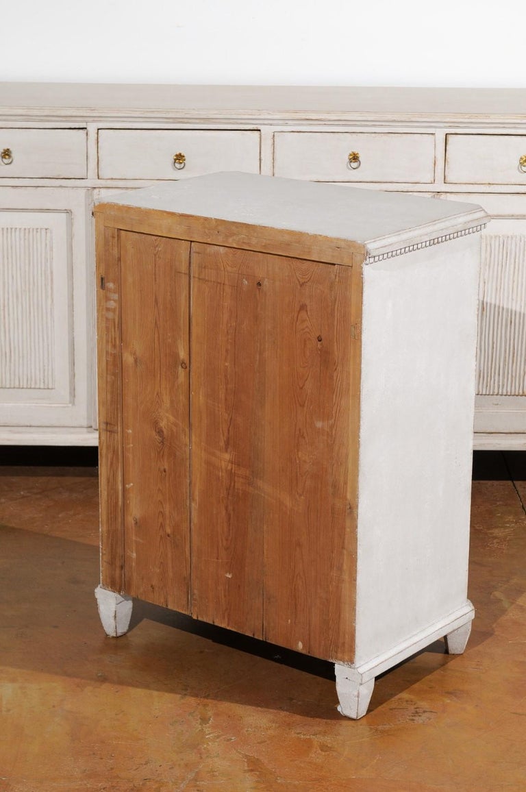 Swedish 1830s Gustavian Style Bedside Table with Drawer, Door and