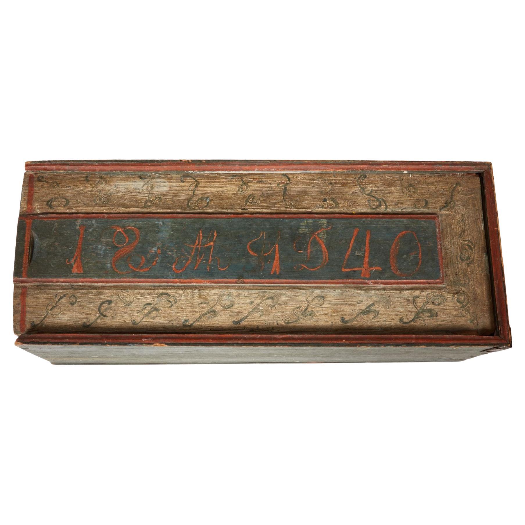 Swedish 1840 Slide Top Box