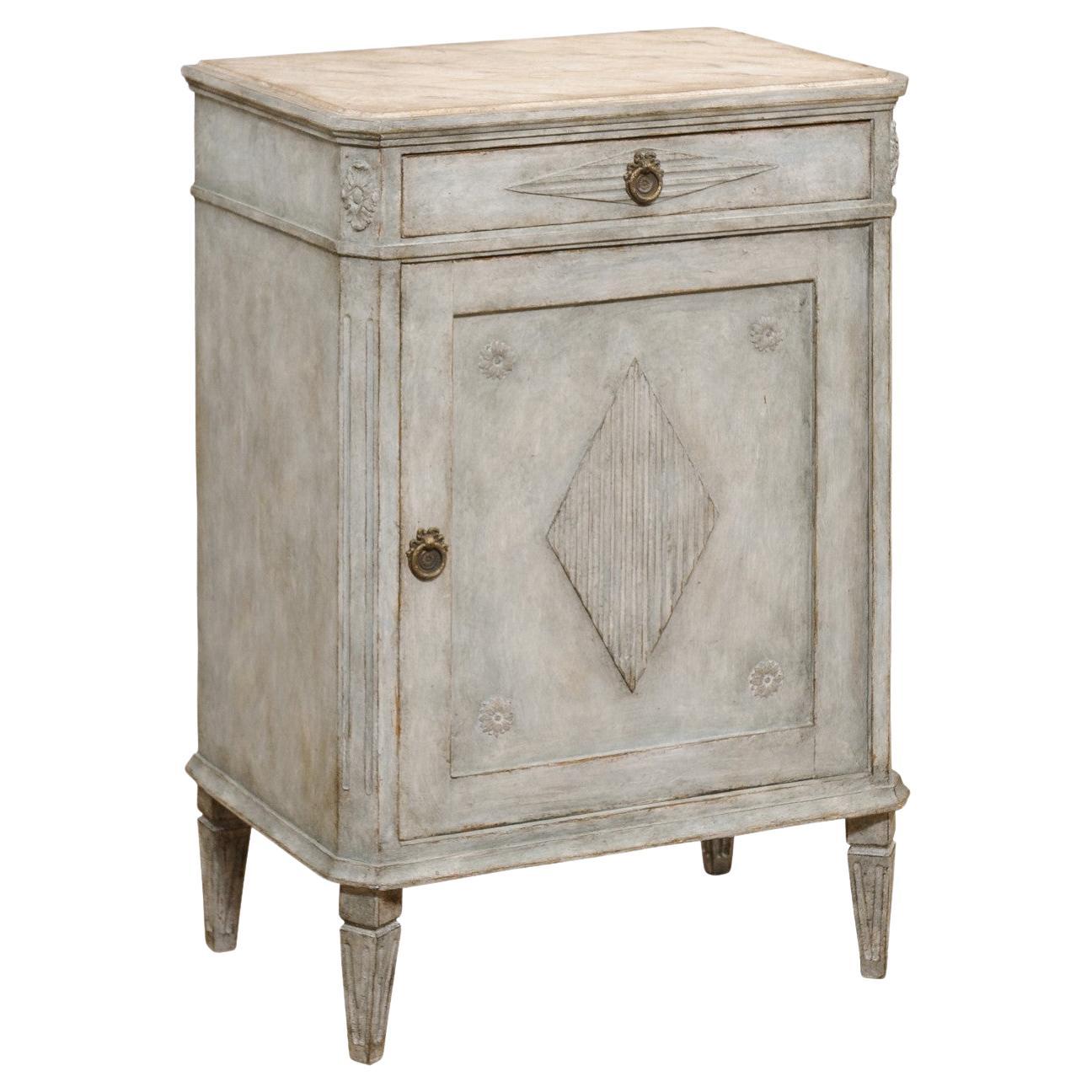 Vintage Bedside Tables with Pattern at 1stDibs