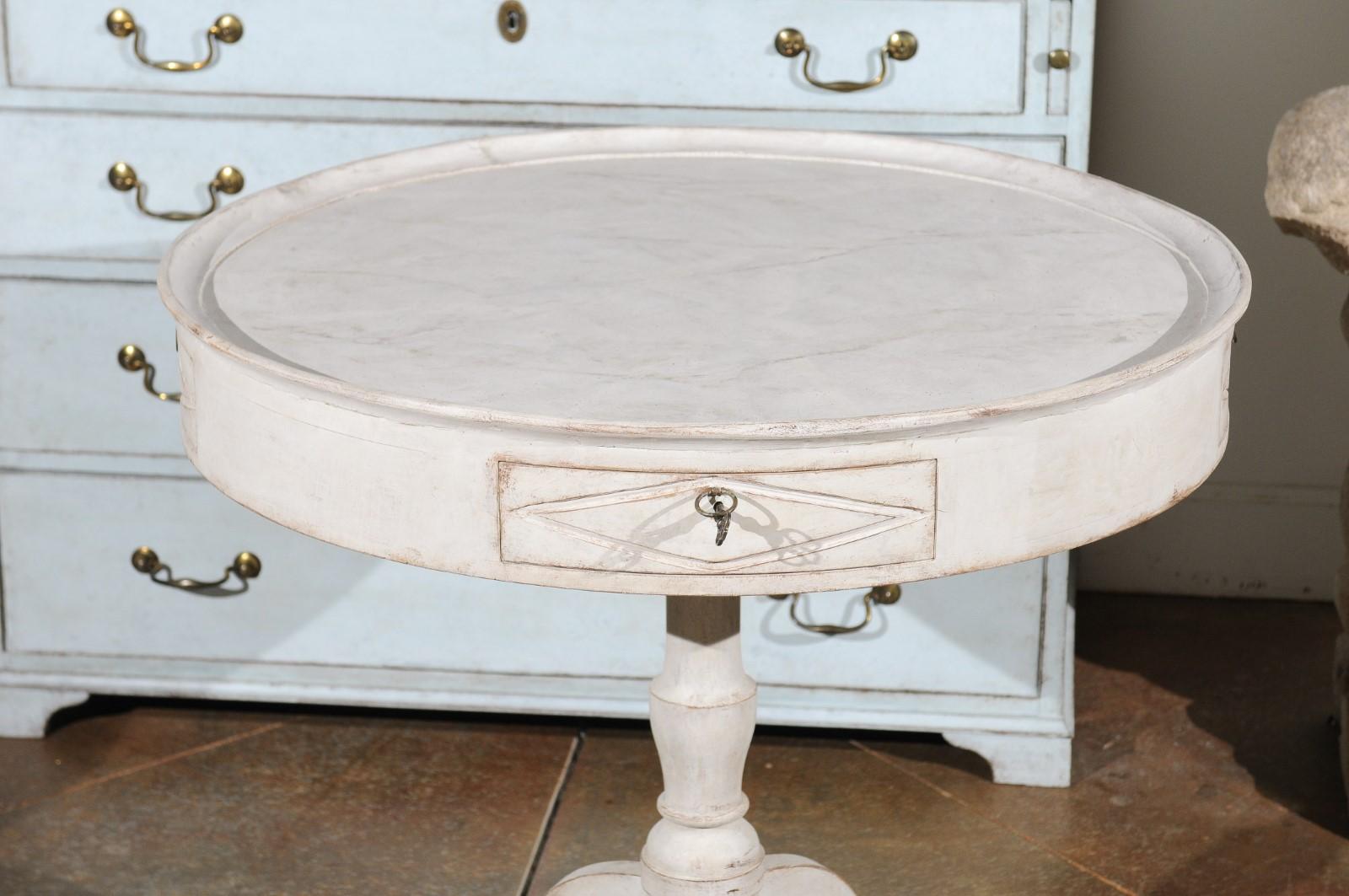 round table with drawer