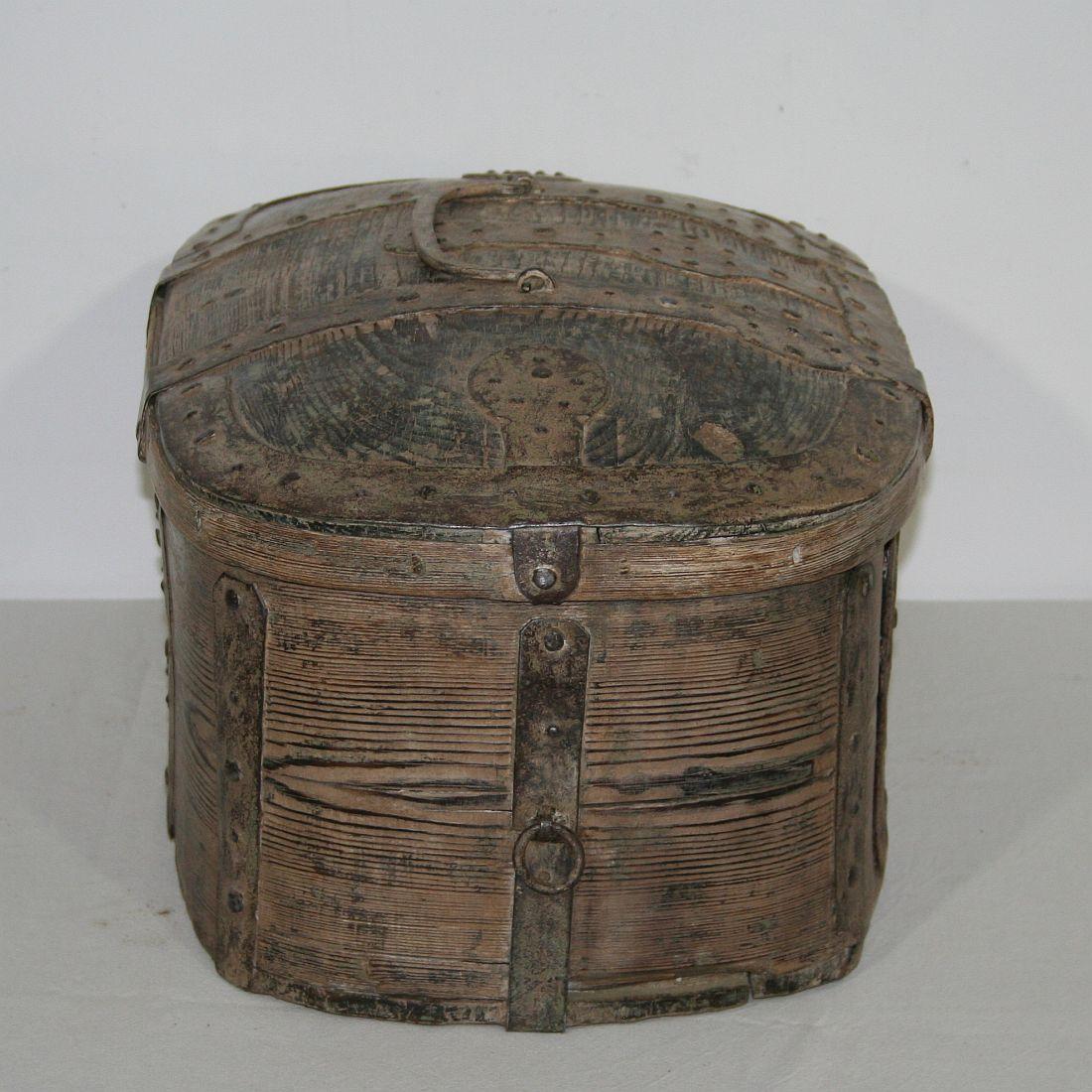 18th Century and Earlier Swedish 18th Century Bentwood Travel Box or Chest