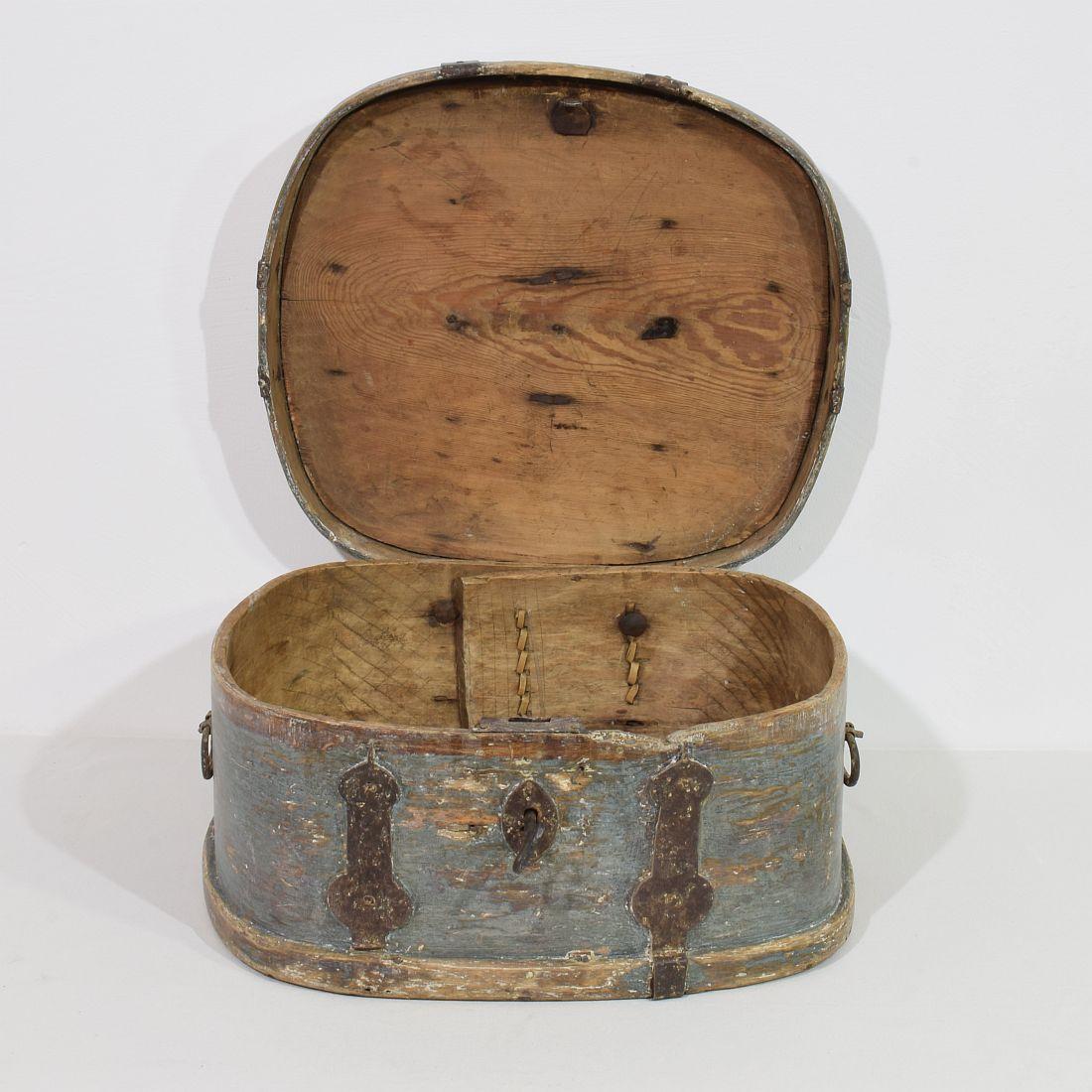 Swedish 18th Century Bentwood Travel Box or Chest 1