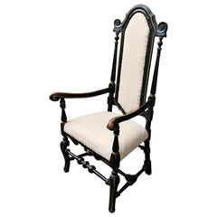 Sueca Siglo XVIII Pintada de Negro  Sillón Barroco