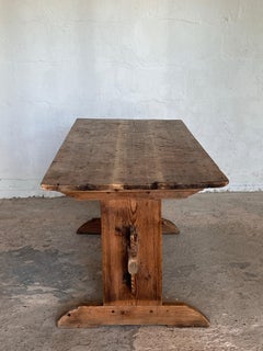 Tavolo contadino svedese del XVIII secolo con patina molto marcata, 208 x 80 x h78 cm