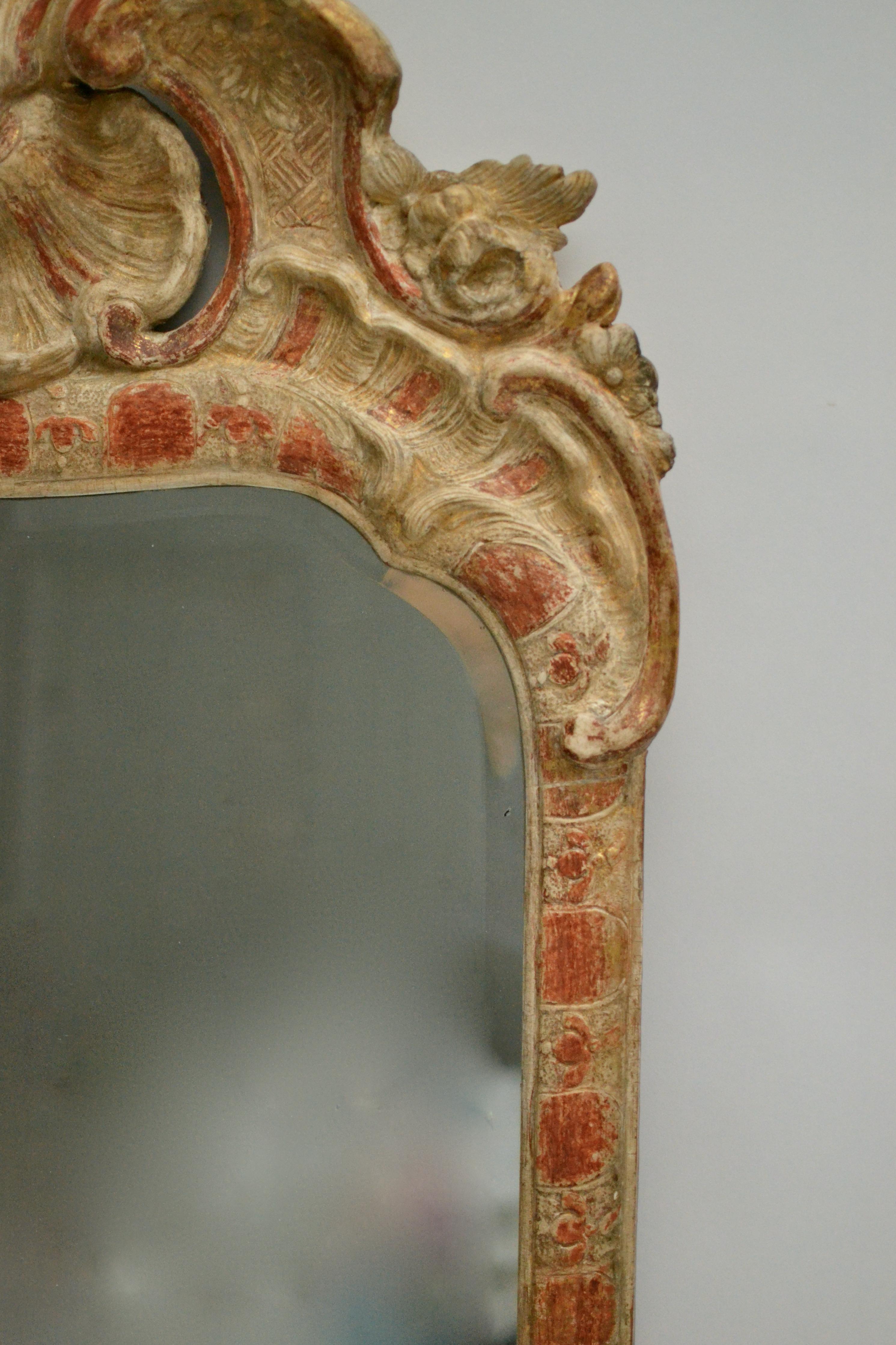 Swedish 18th Century Giltwood Rococo Mirror In Good Condition In Stockholm, SE