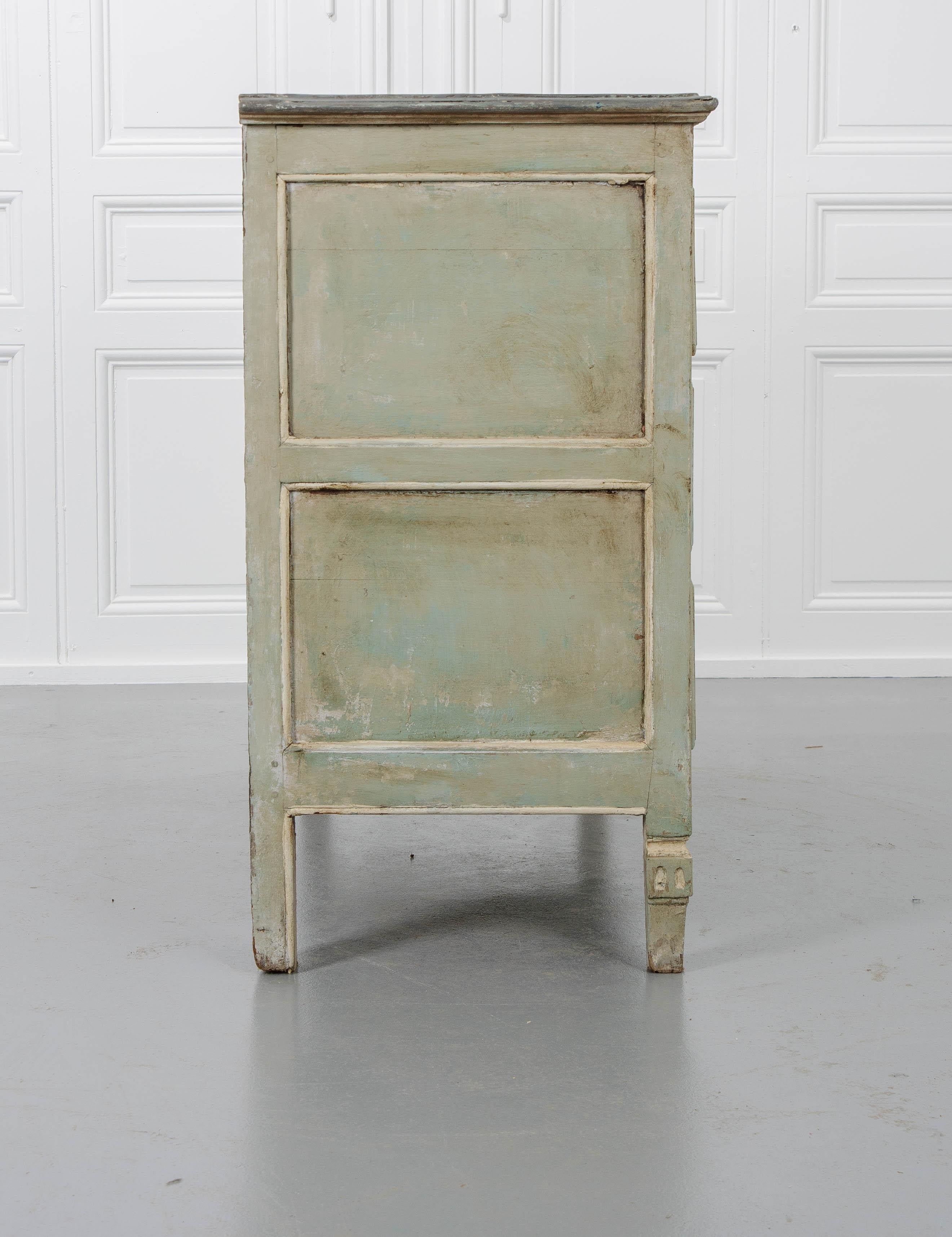 18th Century and Earlier Swedish 18th Century Gustavian Painted Chest of Drawers