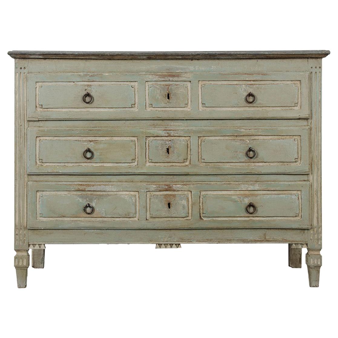 Swedish 18th Century Gustavian Painted Chest of Drawers