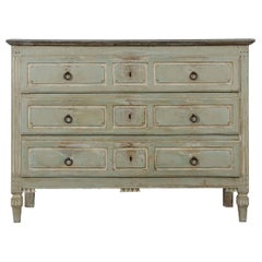 Antique Swedish 18th Century Gustavian Painted Chest of Drawers