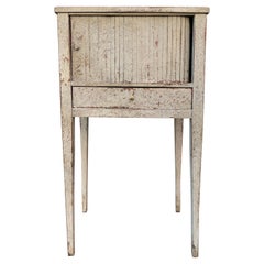Antique Swedish 18th Century Gustavian Painted Nightstand or End Table