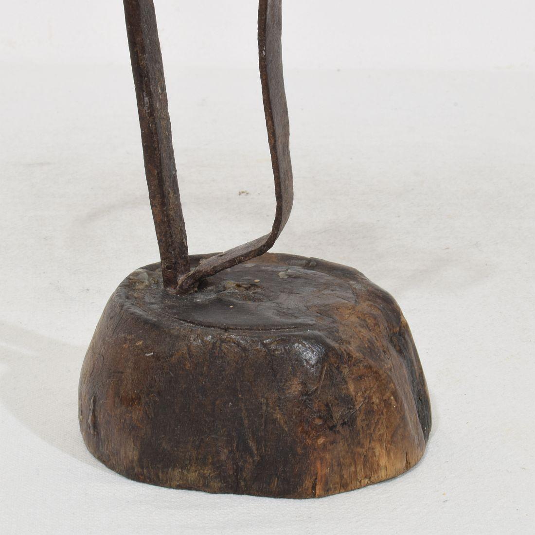 Swedish, 18th Century, Hand Forged Iron Candleholder For Sale 7