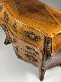 Swedish 18th Century Marquetry Rococo Chest of Drawers