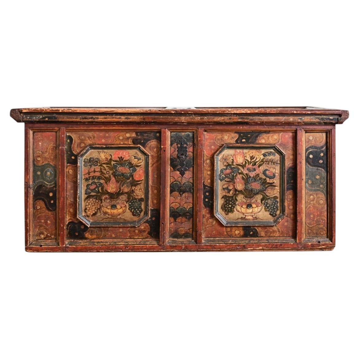Swedish 18th Century Painted Chest-Trunk