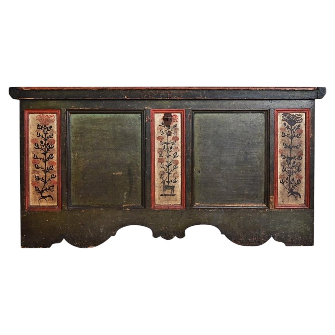 Swedish 18th Century Painted Coffer For Sale