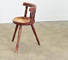 Swedish 18th Century Painted Three-legged Chair