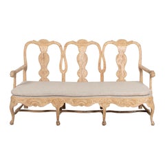 Swedish 18th Century Period Original Paint Rococo Sofa