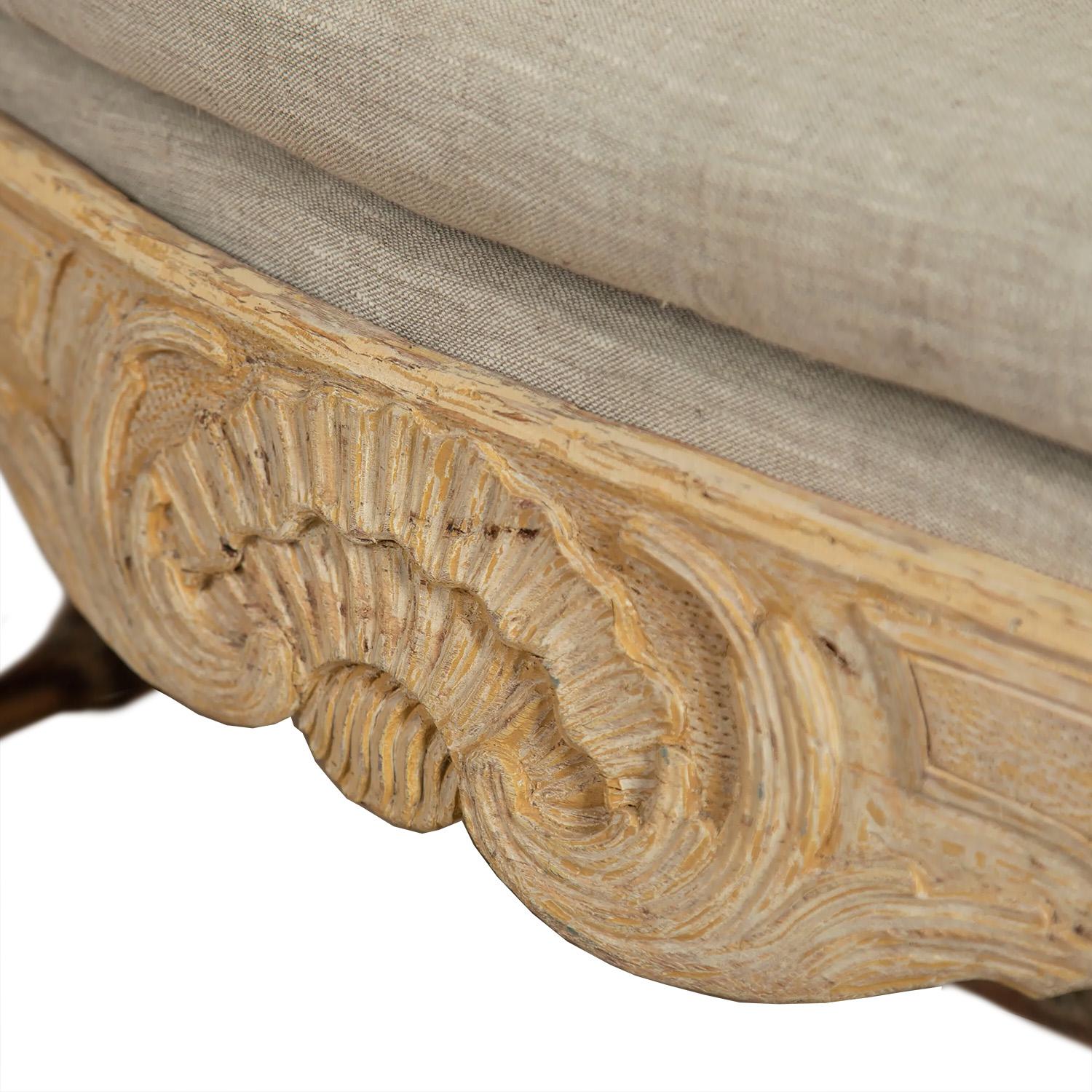 Swedish 18th Century Period Original Paint Rococo Sofa 1