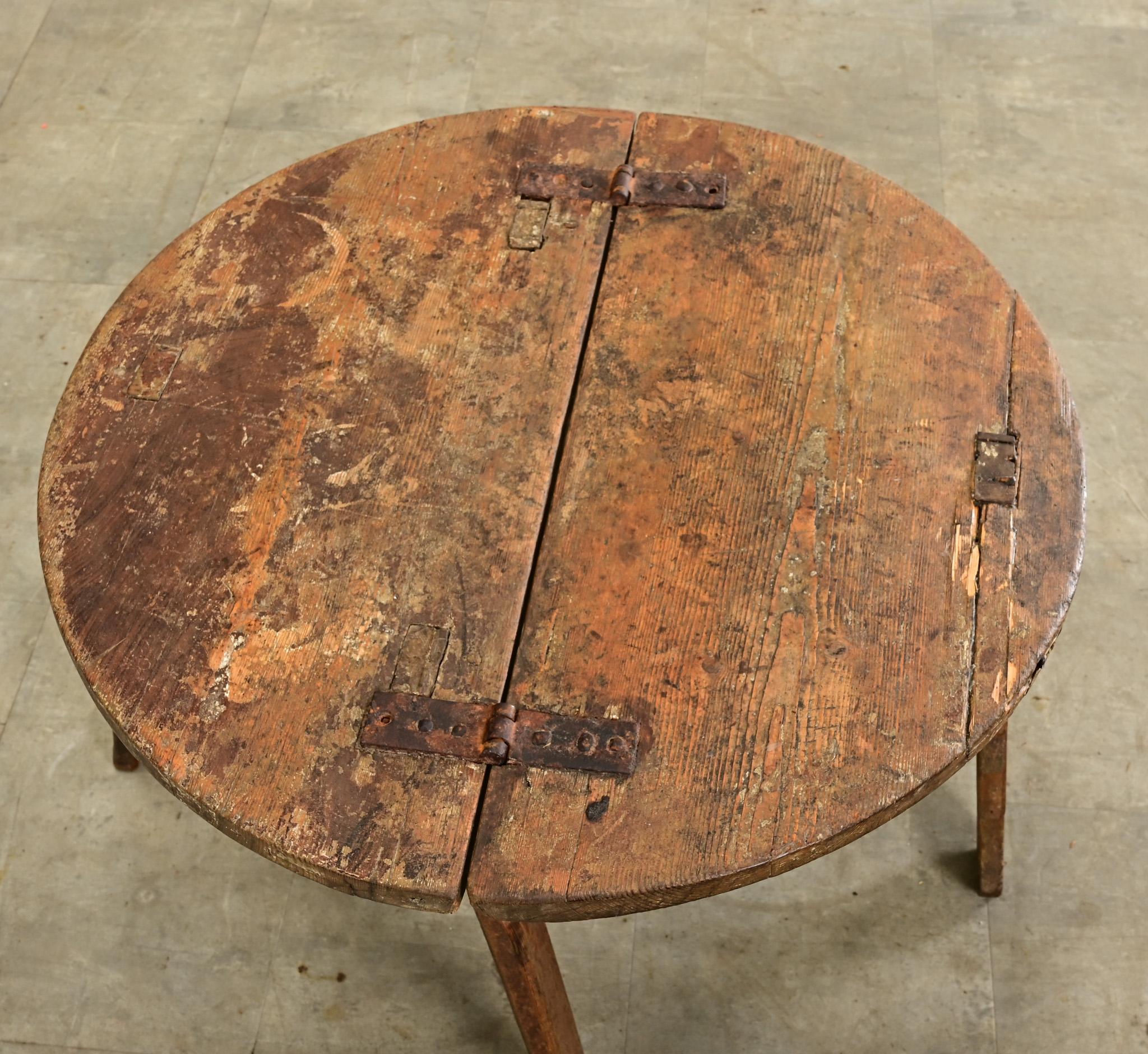 19th Century Swedish 18th Century Pine Chair-Table