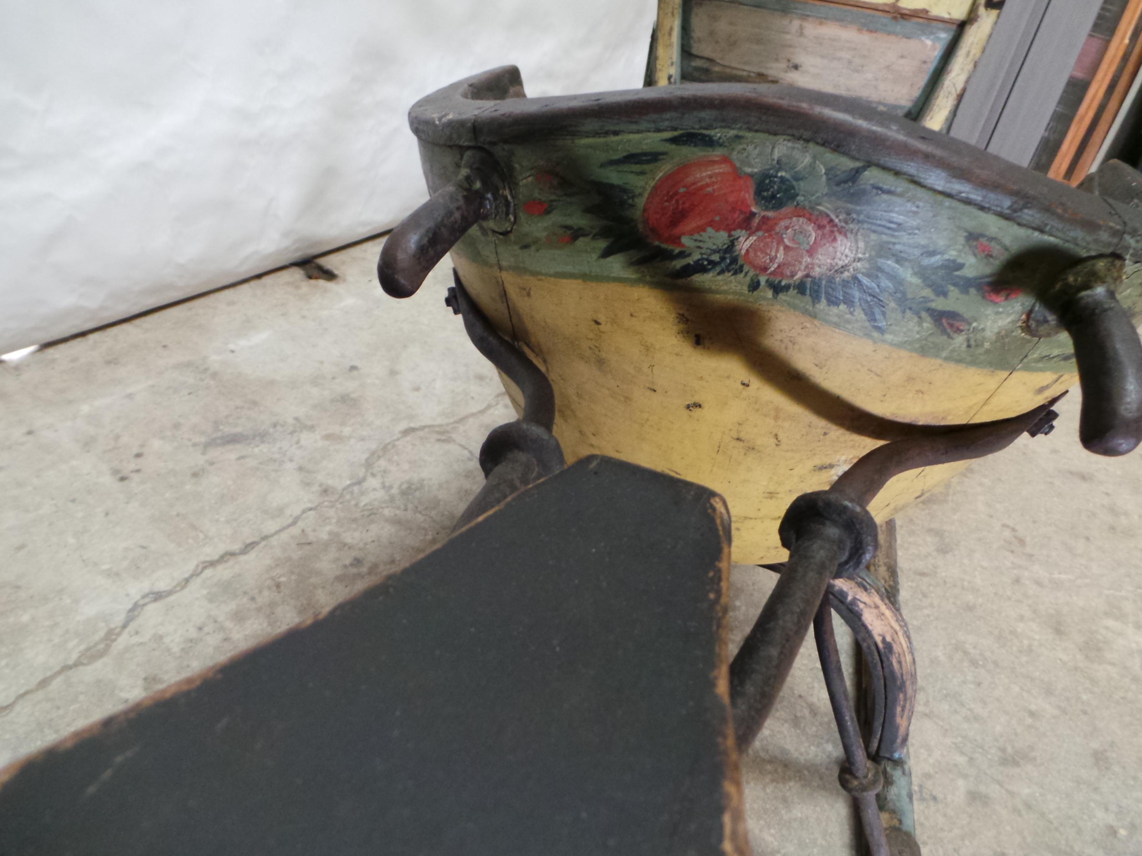 Swedish 18th Century Raindeer Sleigh 100% Original In Good Condition For Sale In Hollywood, FL