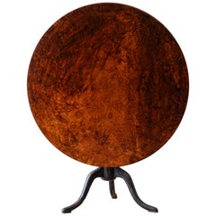 Swedish 18th Century Rococo Tilt-Top Table