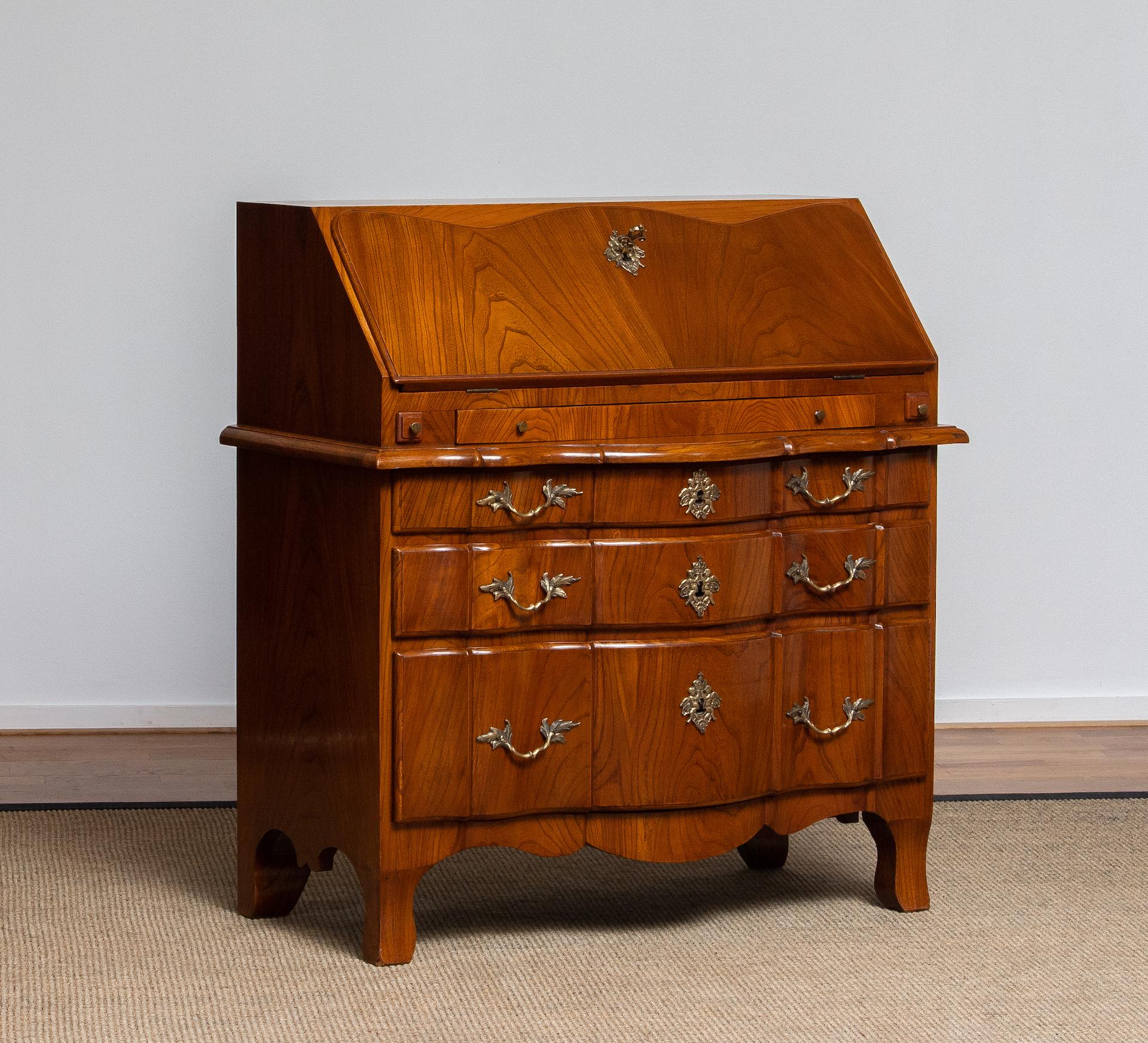 Rococo Swedish 18th Century Secretary Desk For Sale