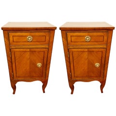 Antique Swedish 18th Century Small Commodes / Nightstand or End Tables, Pedestals, Pair