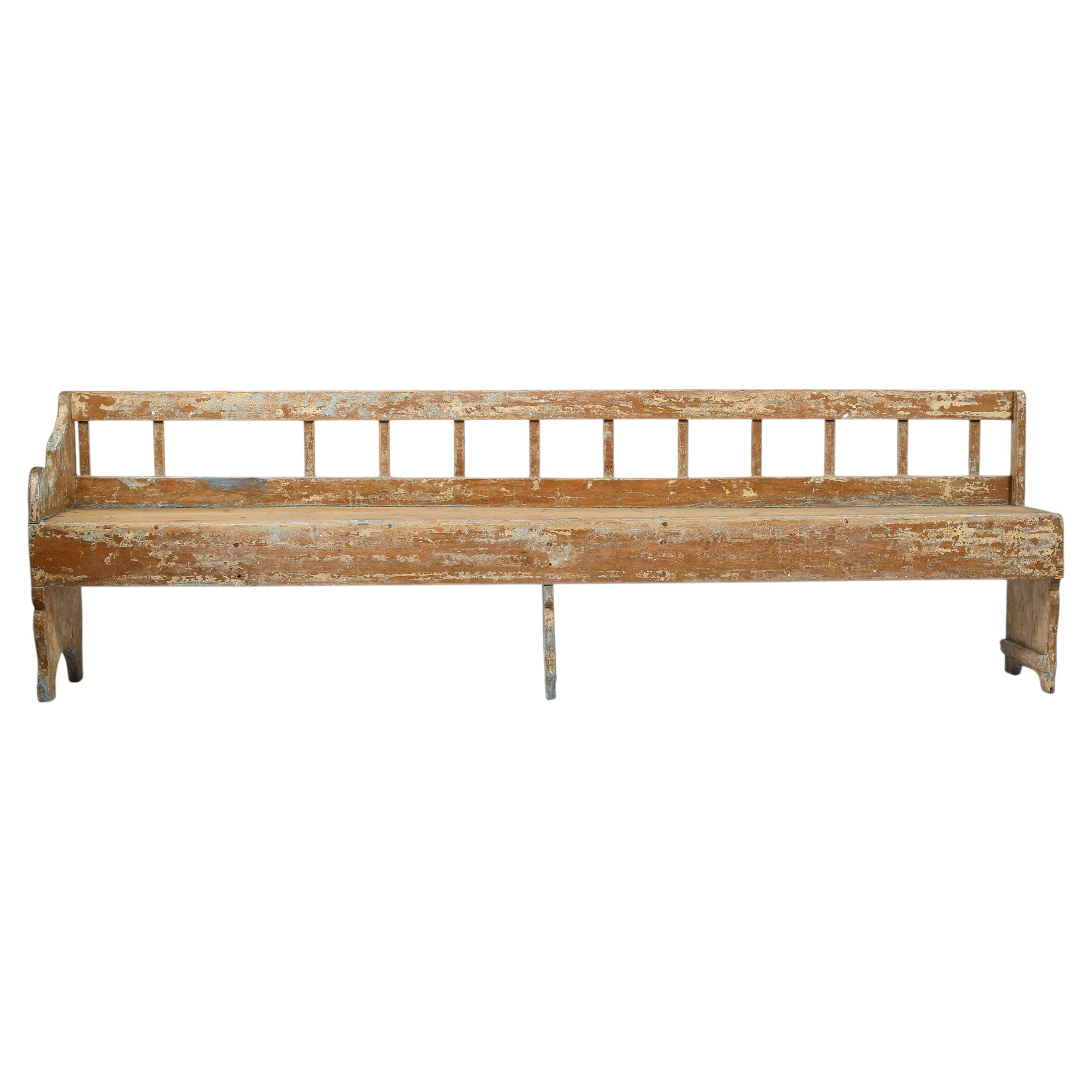 Swedish 18th Century Wabi Sabi Rustic Bench