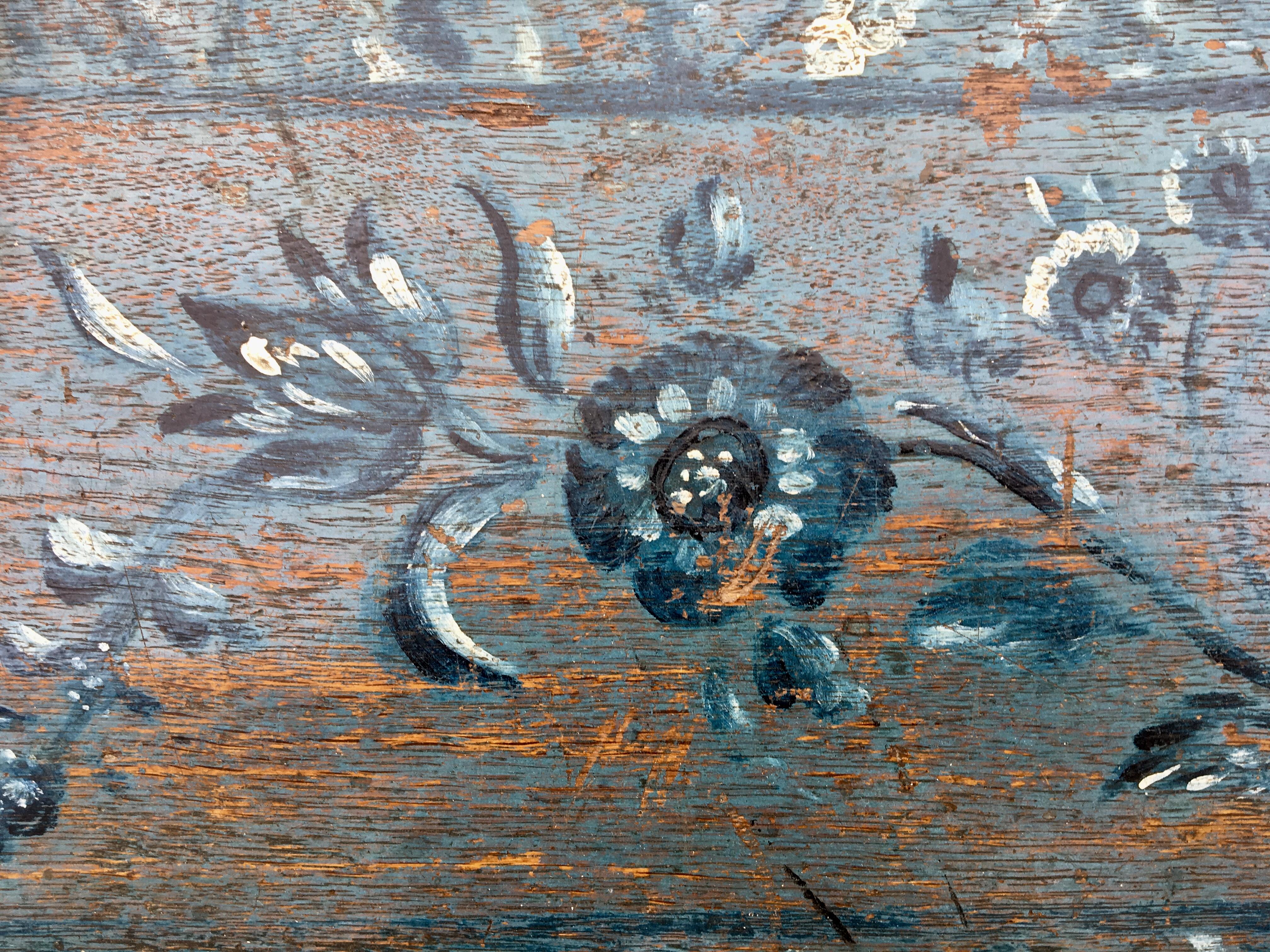 Swedish 18th Century Wooden Monogrammed and Dated Folk Art Box 5