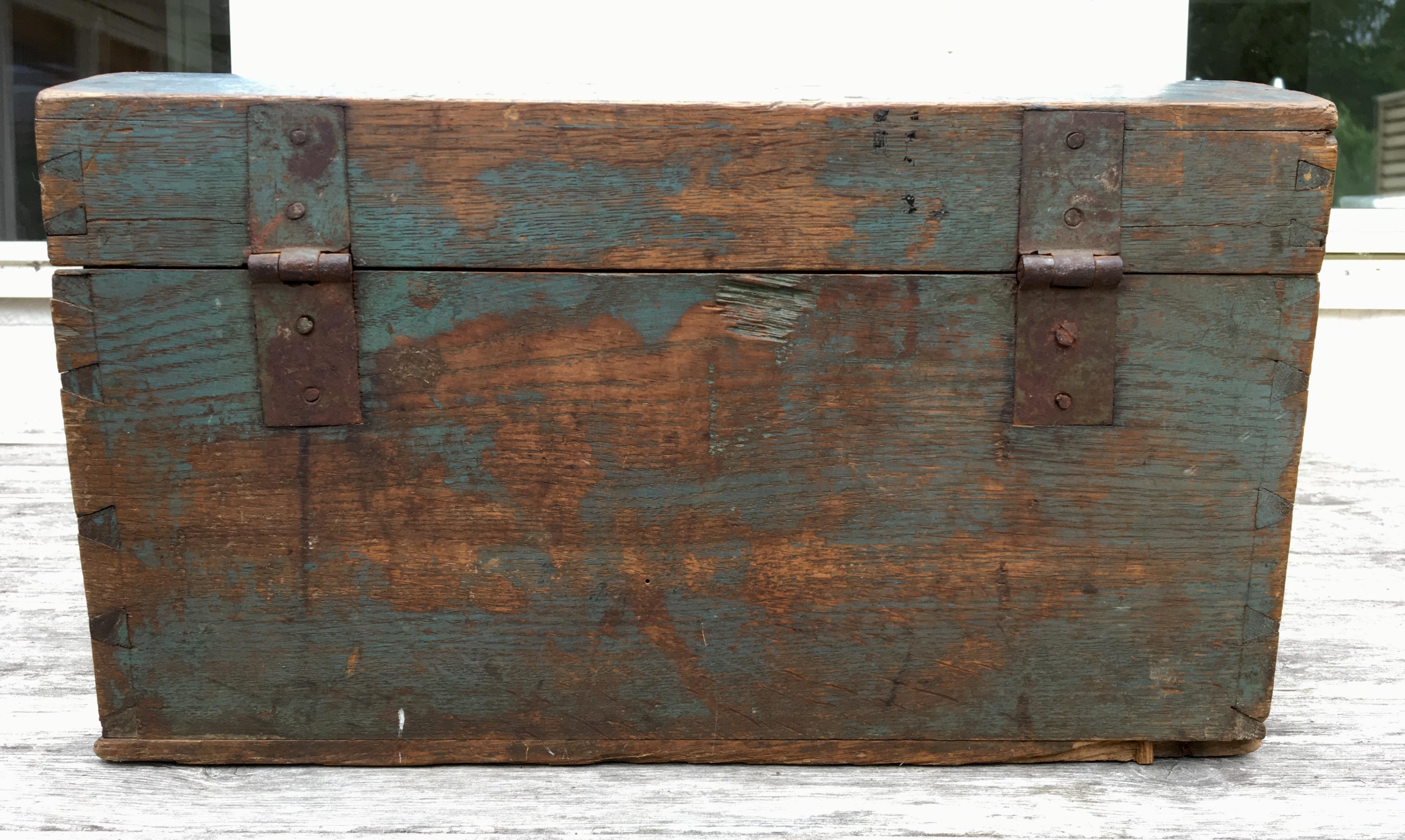 Swedish 18th Century Wooden Monogrammed and Dated Folk Art Box 8