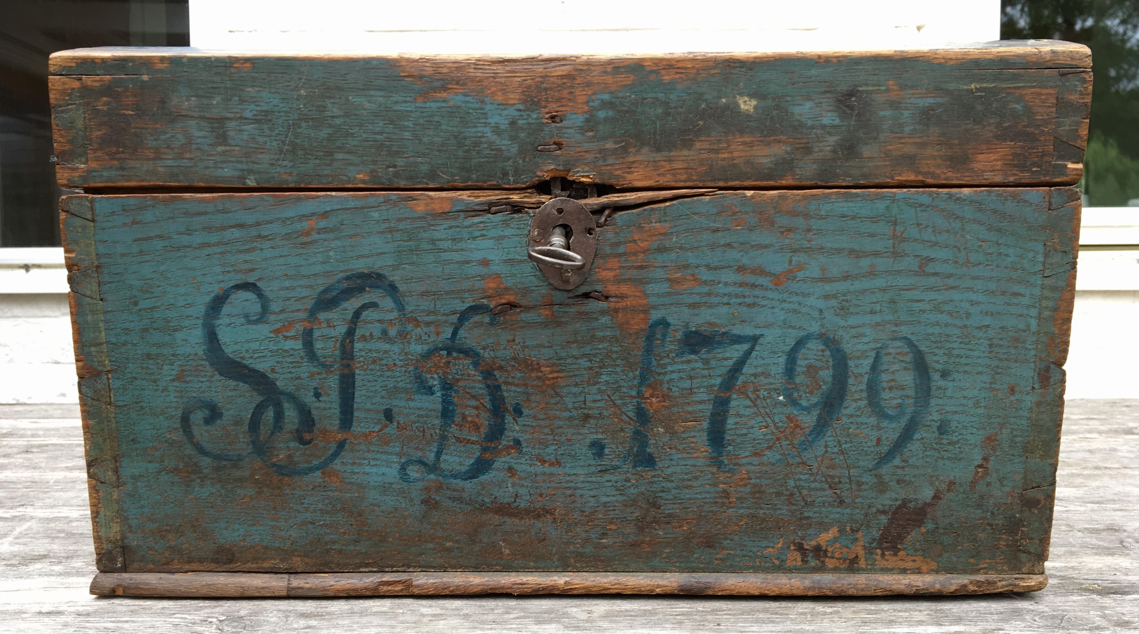 18th century wooden box