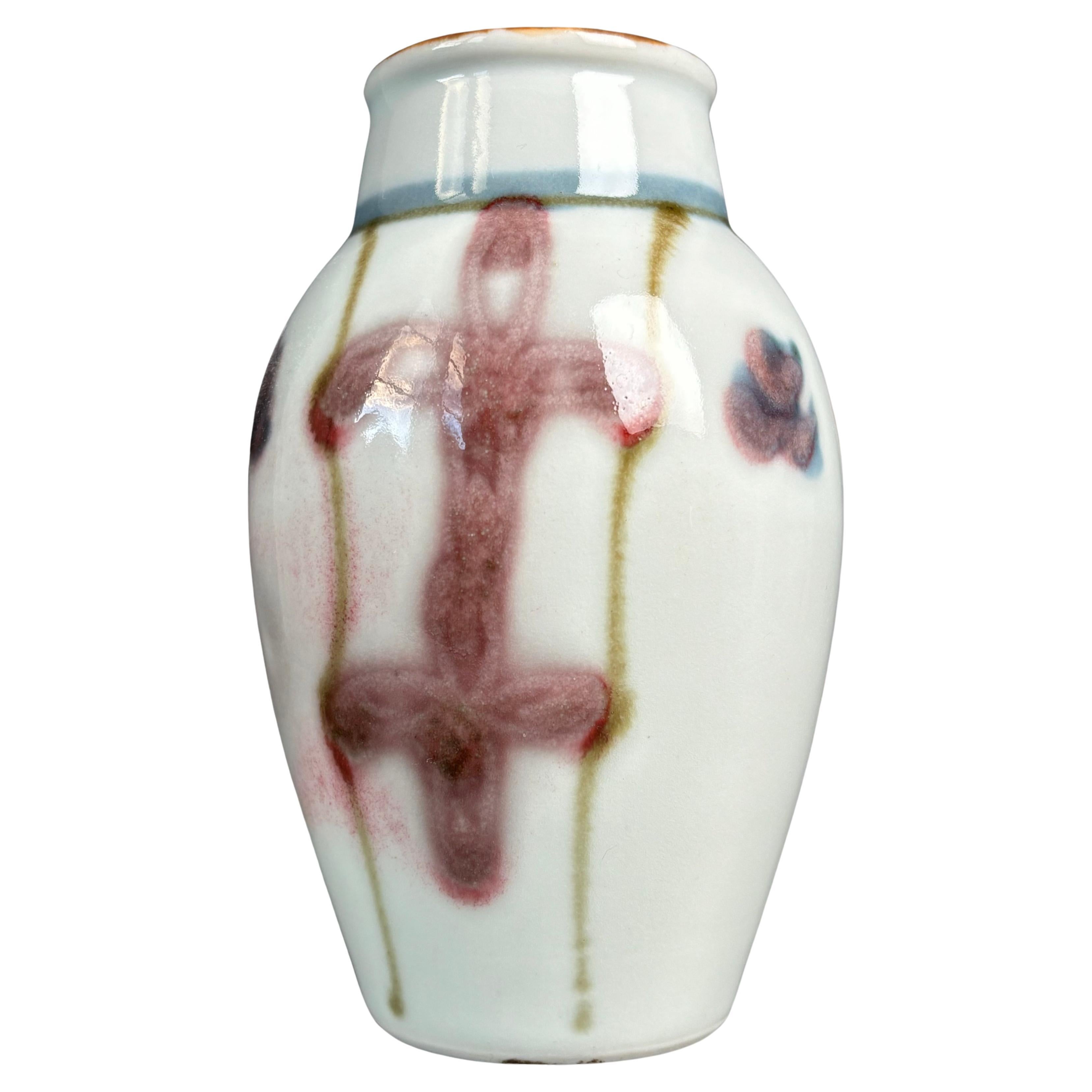 Vaso svedese Edgar Böckman in stile Art Nouveau bianco degli anni '20