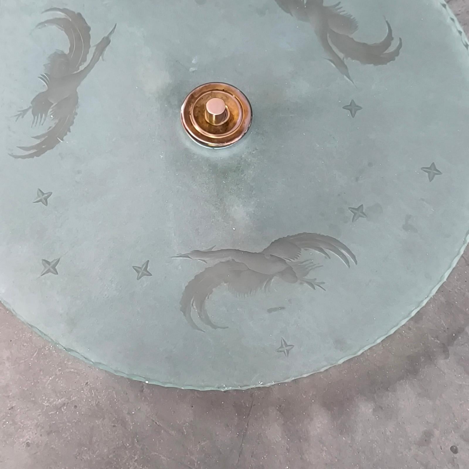 Ciondolo da soffitto a filo in vetro Swedish art glass 1930 di Glossner In condizioni buone in vendita a Bochum, NRW
