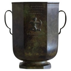 Vase suédois en bronze des années 1930 par Jacob Ängman, GAB, Suède