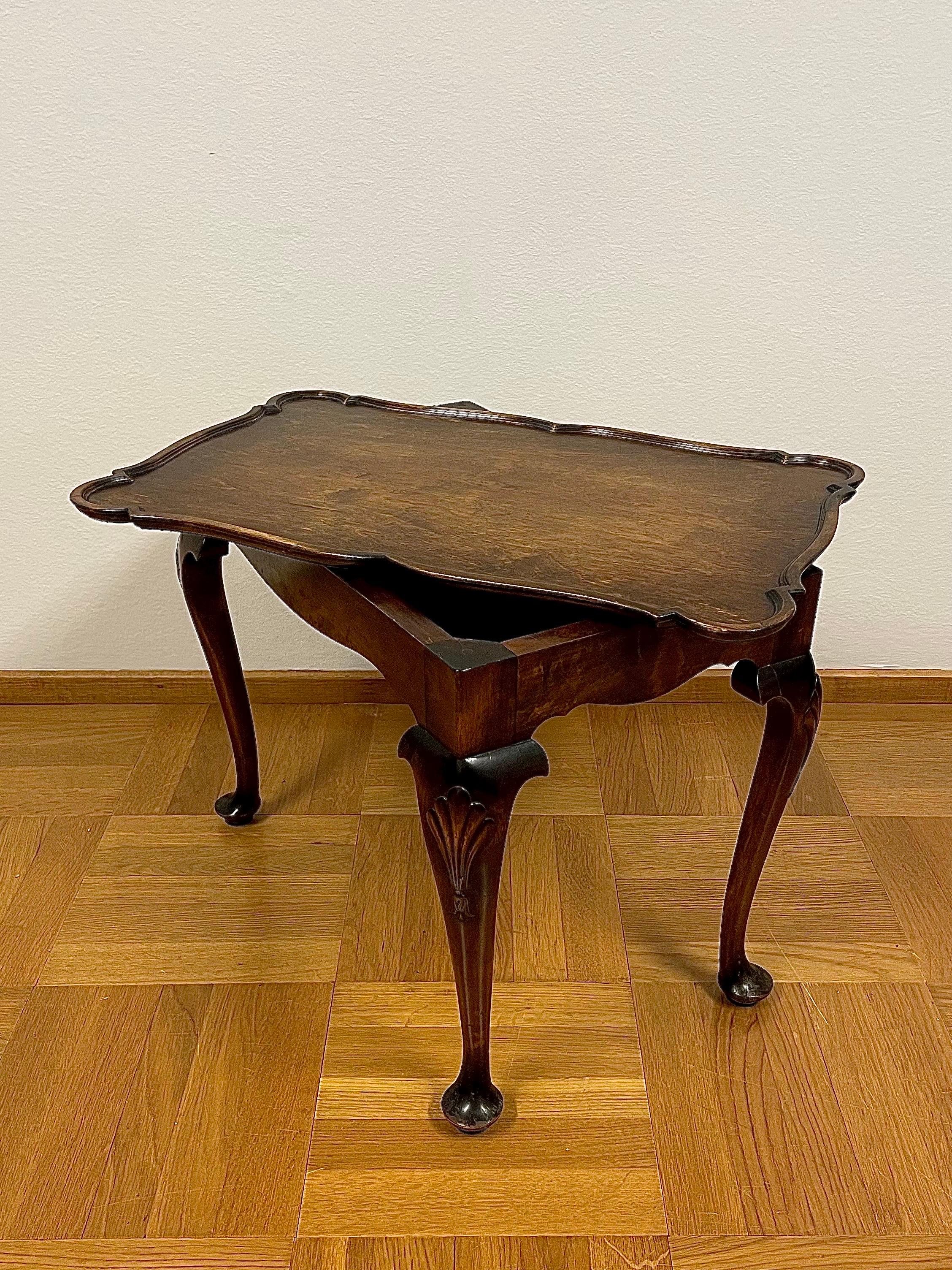 Swedish Tray Table in Stained Birch Manufactured 13/3 1929 by Nordiska Kompaniet For Sale 2