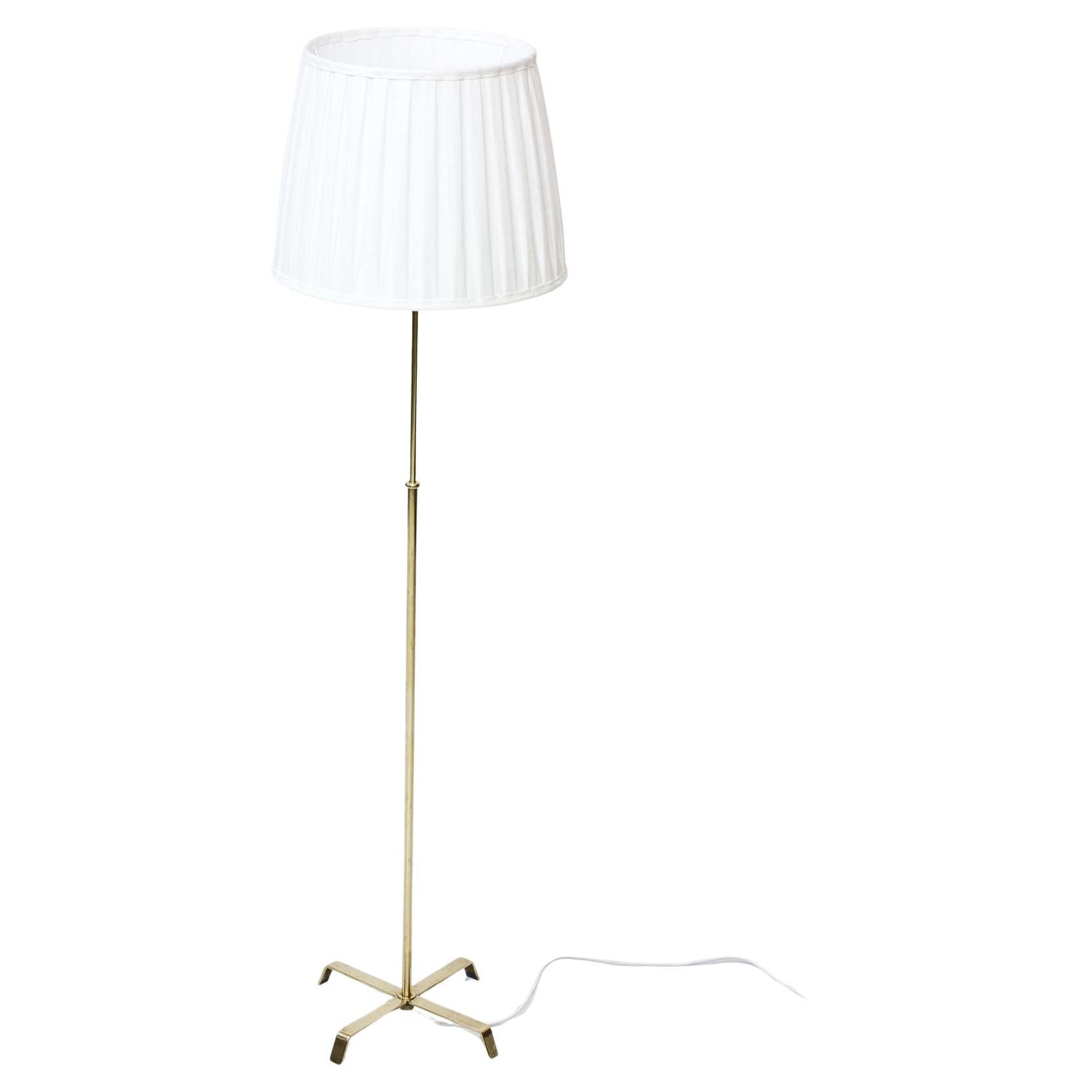 Swedish 1940s Brass Floor Lamp by Böhlmarks For Sale