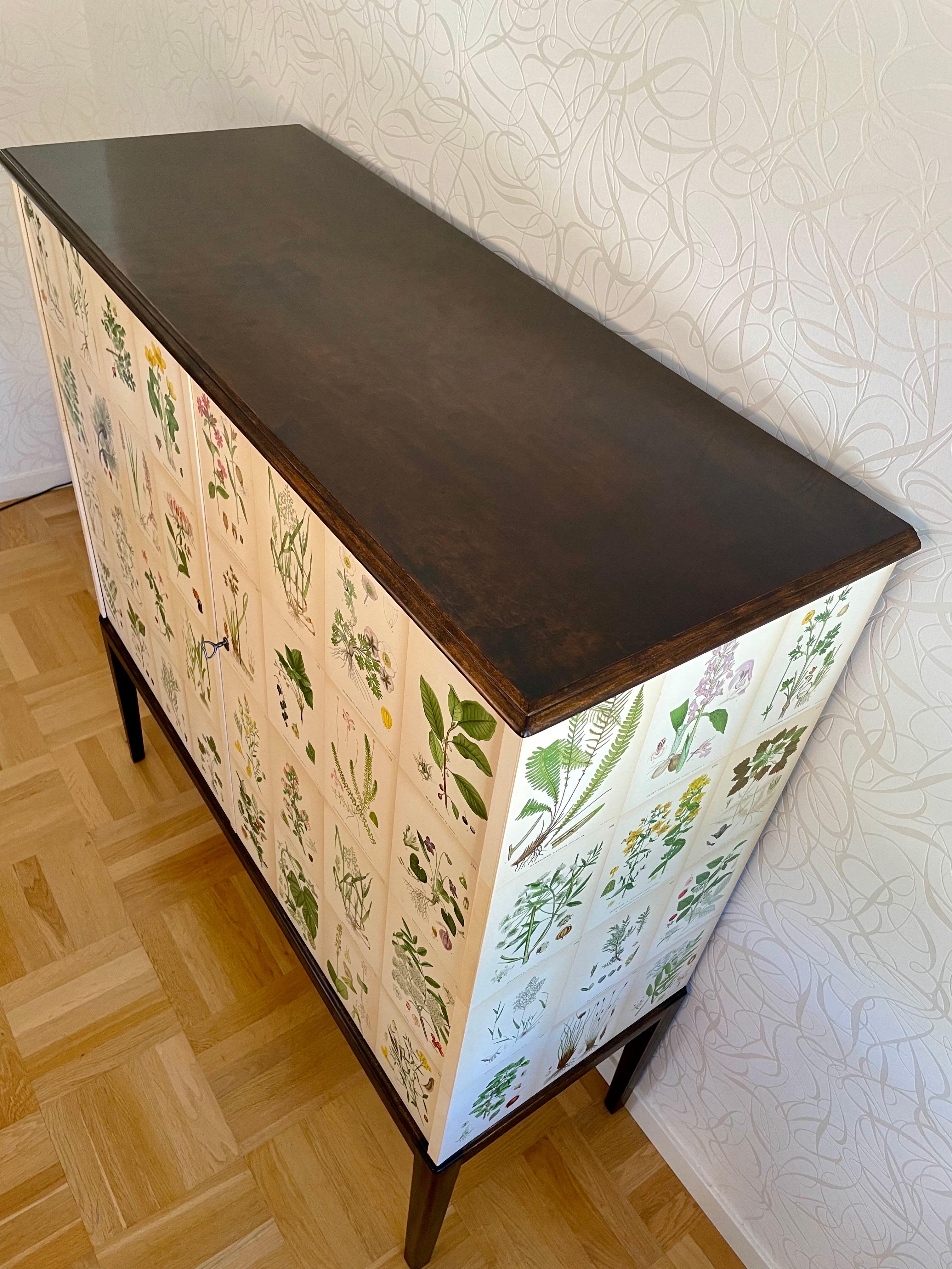 Stained Swedish 1940s Cabinet in Style of the Swedish/Austrian Designer Josef Frank
