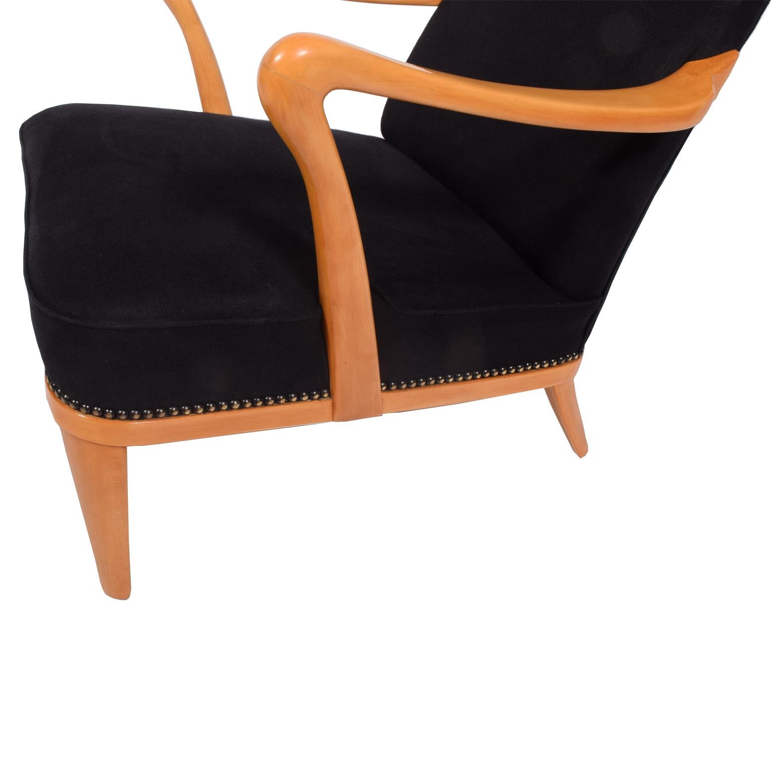 Organic Modern Swedish 1940s Easy Chair By Carl-Axel Acking For Sale