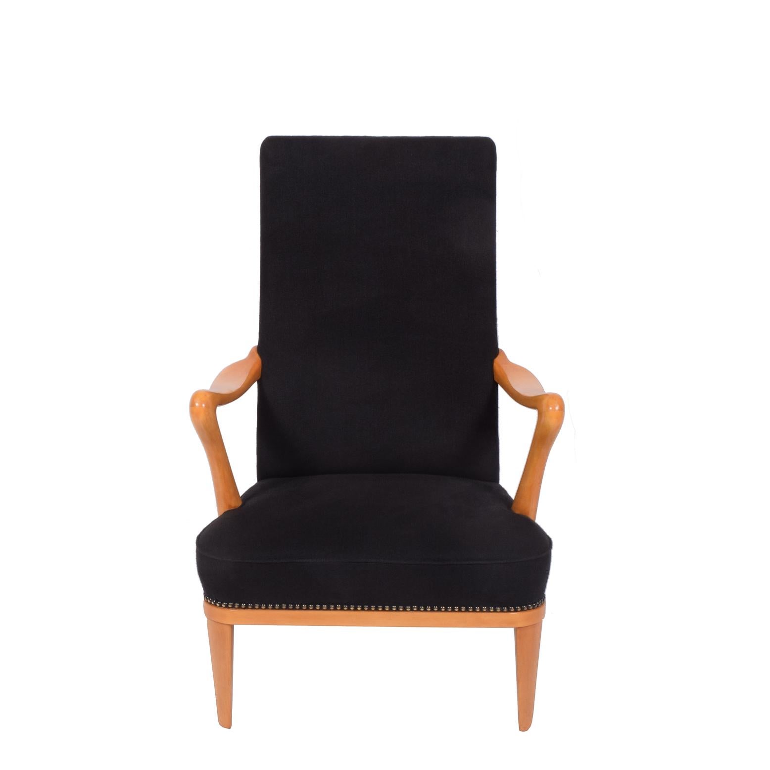 Swedish 1940s Easy Chair By Carl-Axel Acking In Good Condition For Sale In Hudson, NY