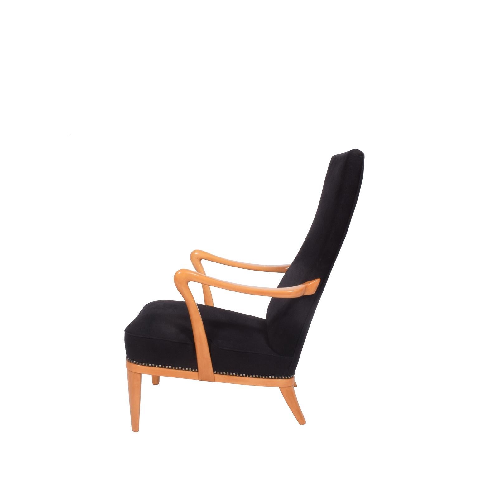 Schwedischer Sessel Easy Chair aus den 1940er Jahren von Carl-Axel Acking im Angebot 2