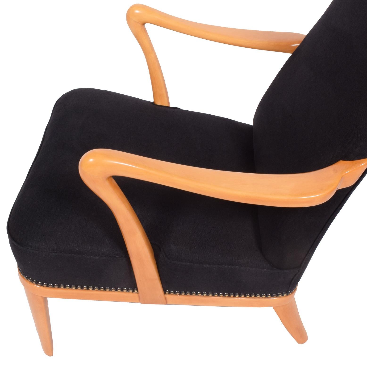 Schwedischer Sessel Easy Chair aus den 1940er Jahren von Carl-Axel Acking im Angebot 1
