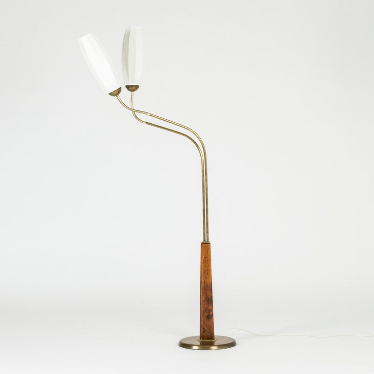 Swedish 1940s Mahogany Floor Lamp